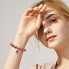 6Pcs 6 Colors Evil Eye Resin Beaded Stretch Bracelets Set with Hamsa Hand Charms BJEW-AN0001-66-4