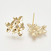 Brass Ear Stud Findings X-KK-T027-108G-2