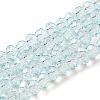 Transparent Baking Paint Glass Beads Strands DGLA-A034-T4mm-D06-1