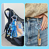 12Pcs Spray Paint Alloy Spring Gate Rings FIND-TA0010-90-8