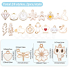 40Pcs 20 Styles Alloy Enamel Pendants ENAM-SC0009-99-2