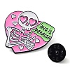 Valentine's Day Black Zinc Alloy Brooches JEWB-E033-03EB-04-3