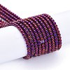 Electroplate Glass Beads Strands EGLA-K014-A-FP03-2