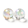 Two Tone UV Plating Rainbow Iridescent Acrylic Beads TACR-D010-03A-3