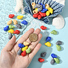 10Pcs Handmade Printed Porcelain Beads PORC-YW0001-26A-5