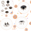 40 Sets 2 Colors Brass Snap Buttons FIND-GF0005-09-6