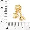 Alphabet Brass Micro Pave Clear Cubic Zirconia Pendants KK-Z151-20G-4