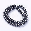 Non-Magnetic Synthetic Hematite Beads Strands X-G-H1623-8mm-2-2