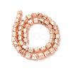 Electroplated Natural Lava Rock Beads Strands G-G984-09RG-2