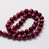 Natural Tiger Eye(Dyed & Heated) Round Beads Strands G-E329-10mm-40D-2