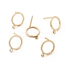 Brass Stud Earring Findings X-KK-S348-358-2