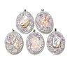 Baroque Natural Freshwater Shell Polymer Clay Rhinestone Big Pendants BSHE-P033-14B-1