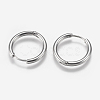 Tarnish Resistant 304 Stainless Steel Huggie Hoop Earring Findings STAS-I097-051A-1