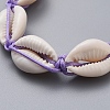 Natural Cowrie Shell Braided Beads Bracelets BJEW-JB05057-4