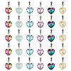 30Pcs 6 Colors Electroplated Glass European Dangle Charms PALLOY-PH01830-6