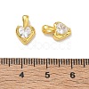 Brass Pave Clear Cubic Zirconia Charms CU-CBA6E4E-19G-C-3
