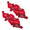 Polyester & Rhinestone Costume Accessories PATC-WH0003-57B-1