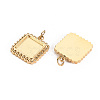 Ion Plating(IP) 304 Stainless Steel Pendant Cabochon Settings STAS-S116-250G-2