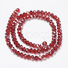 Electroplate Transparent Glass Beads Strands EGLA-A034-T6mm-E18-2