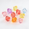 Faceted Bicone Transparent Acrylic Beads DBB16MM-3