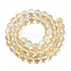 Transparent Spray Painted Glass Bead Strands GLAA-N035-03C-B08-2