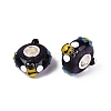 3D Lampwork & Brass Core European Beads LAMP-Q042-01B-1