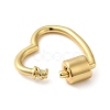 Rack Plating Brass Screw Carabiner Lock Charms KK-D047-09G-2