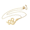 304 Stainless Steel Snake Pendant Necklaces for Women Men NJEW-Z063-03G-08-2