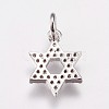 Brass Micro Pave Cubic Zirconia Charms ZIRC-E145-56P-2