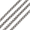 Tarnish Resistant Men's Jewelry Making 304 Stainless Steel Box Chains CHS-A003F-4.0mm-1