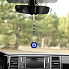 Flat Round with Evil Eye Resin Hanging Decoration HJEW-FH00038-7