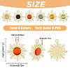 36Pcs 6 Colors Cat Eye Pendants FIND-HY0002-83-2