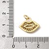 Brass Micro Pave Clear Cubic Zirconia Pendants KK-H267-061G-3