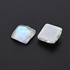 Translucent Electroplated Glass Cabochons EGLA-T026-003-4