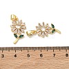 Brass Micro Pave Cubic Zirconia Pendants KK-H265-10B-G-3