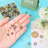 200Pcs 8 Colors Flat Round Alloy Buckle Clasps FIND-GL0001-99-3