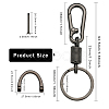 4Pcs 2 Colors Zinc Alloy Push Gate Snap Keychain Clasp Findings FIND-CA0005-88-2