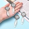 Tibetan Style Bookmark Cabochon Settings X-TIBE-S157-AS-NR-5