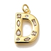 Brass Micro Pave Clear Cubic Zirconia Pendants KK-G521-01G-D-1