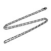 Brass Coated Iron Curb Chain Necklace Making MAK-T006-04A-3