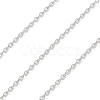Anti-Tarnish Rhodium Plated 925 Sterling Silver Cable Chains STER-E072-02P-02-1
