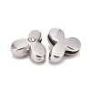 Letter Slider Beads for Watch Band Bracelet Making ALRI-O012-Y-NR-2
