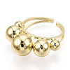 Brass Open Cuff Ring RJEW-Q778-37G-2