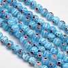 Round Millefiori Glass Beads Strands LK-P002-04-1