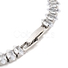 Brass Pave Clear Cubic Zirconia Horse Eye Link Bracelets BJEW-B094-03B-P-3