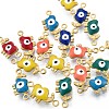 304 Stainless Steel Enamel Connector Charms STAS-N092-177-1
