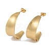 PVD Vacuum Plating 201 Stainless Steel C-Shaped Stud Earrings EJEW-I309-25G-1
