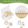 40Pcs 2 Styles Brass Slide Charms/Slider Beads KK-CA0002-08-2