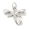 Rack Plating Brass Micro Pave Clear Cubic Zirconia Pendants KK-B093-10B-P-1