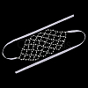 Brass ABS Plastic Pearl Beaded Elastic Headband OHAR-WH20008-02S-6